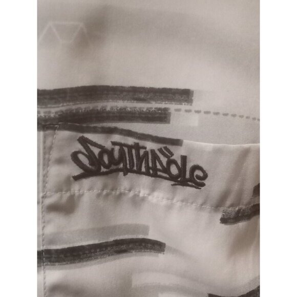 SOUTHPOLE Boy Hip Hop Print Short Sleeve Button Up Shirt Men’s Size 3XL Logo - Picture 3 of 14
